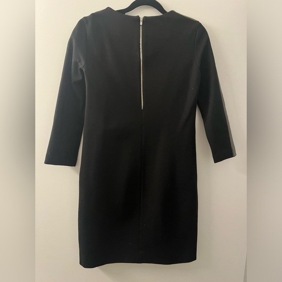 Sandro black dress with leather panels - Picture 4 of 5